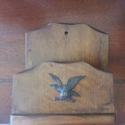 Wooden Eagle Letter Napkin Holder Double Sided Made In Japan Gift-wood Vintage 