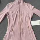 Brand New L Ululemon Define Jacket Nulu Sport Luon Gold Zip Rare Pink Size 2-12