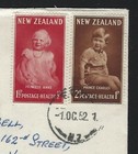 1952 New Zealand Scott  b40-41 Health Stamp Fdc - Princess Anne   Prince Charles