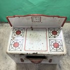 Vintage Wolverine Toy Stove oven - 1942-1955 - Cream   Red Pressed Tin W  Litho