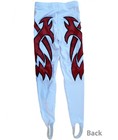 White And Red Tribal Pro Grade Wrestling Tights Size Small 28-30 waist