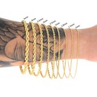 14k Yellow Gold 2mm-10mm D c Rope Chain Bracelet Mens Women 7  7 5  8  8 5  9 