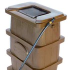 Fcmp Outdoor Wg4000 45 Gal Wood Grain Rain Water Catcher Barrel Container  Brown