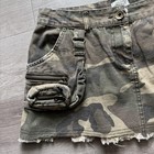 Vintage Army Print Mini Skirt Vocal Usa Large Low Rise Y2k Pocket Grunge 90s