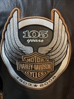 Harley Davidson 105th Anniversary Womens Leather Jacket Xl Black 97105-08vw