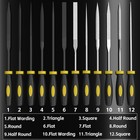 13pcs Needle File Set  Small File Set Includes 6pcs Diamond File  6pcs Metal    