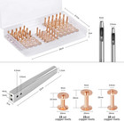 84pcs  Copper Rivets And Burrs   9 And  12 Burrs Setter  Leather Rivets Fastener