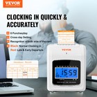 Vevor Punch Time Clock Time Tracker Machine For Employees With 102 Time Cards