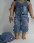 Blue Denim Capri Jeans Vest Hat Doll Clothes For 18    American Girl  debs  