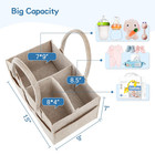 Baby Diaper Caddy Organizer For Changing Table  Nursery Storage Bin Basket With 