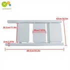 3 Step Ladder Folding Step Stool With Wide Anti-slip Pedal White Aluminum