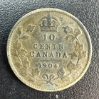 1904 Silver Canadian Dime Ten Cents 10c Coin King Edward Vii