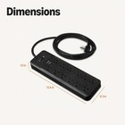 Heavy-duty Surge Protector Power Strip - 4000 Joules  12 Outlets  8ft Cord
