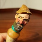 Great Vintage German Alcohol-themed Carved Wood Bottle Stopper Anri Gereve