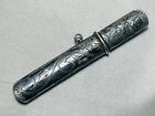 Antique Victorian Sterling Silver  925 Chatelaine Hanging Needle Case