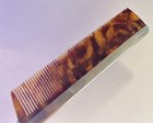 Vtg Sterling Silver   Tortoise Shell Pocket   Travel Comb With Hidden Nail File