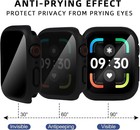2 Pack Privacy Case For Apple Watch Screen Protector  Anti-spy Tempered Glass Fi