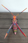 Oaxacan Alebrije Grasshopper Wood Carving Mexican Folk Art Hand Painted