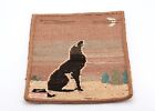 Grenfell Labrador Industries Hand Made Hooked Matt Rug Howling Wolf 9 5 X 7 5 