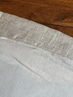 Pottery Barn Belgian Flax Linen Bedskirt Natural Full 18  Drop Retail  139 New