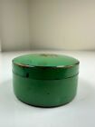 Rare 1930s Face Powder Puff Metal Tin Vanity Trinket Box Victorian Romance Scene