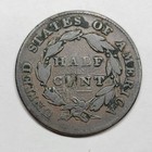 1832 1 2c Classic Head Half Cent Circulated Genuine Us Type Rev Damage  k292