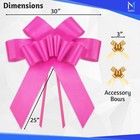  Giant Car Bow Pink 30 Inch Big Gift Wrapping Bow For Large Gift Decoration 