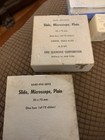 Vintage Nos Erie Scientific  approx 100  Microscope Slides   Cover Glass
