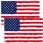 2 Pack American Flag 3x5 Ft Anley Fly Breeze Polyester Usa Flags Brass Grommets