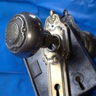 Vintage And Ornate Yale Mortise Lock Set With 2 Door Knobs And Back Plates