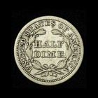 1854 H10c Arrows Seated Liberty Silver Half Dime - Free Shipping Usa