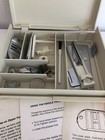 Vintage Singer Sewing Accessories Needles Cover Plate Button Original Box Case