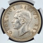 Silver 1949 South Africa 5 Shillings   Ngc Au58