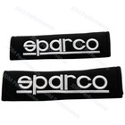 2pcs Sparco Black Cotton Car Seat Belt Covers Shoulder Pads Seatbelt Cushion