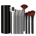 Makeup Brush Set 12 Piece Professional Cosmetic Brushes For Face   Eyes