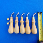 Lot Of 5 Leather Creaser Tools   s  1  2  3  4   - Used