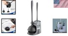 Toilet Plunger And Bowl Brush Combo Set For Bathroom Cleaning  Gray