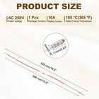 185  c 10a 250v Universal Rice Cooker Thermal Fuse Both End Ring Terminal