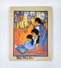 1960s Signed Amado Maurilio Pe  a Jr Art Tile Southwest Pueblo Native Scene 8x10