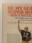 1973 Terry Bradshaw Eveready Batteries Print Ad Super Bowl - Be My Guest Vtg 70s