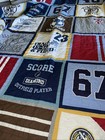 Pottery Barn Kids Sports Team Ball Club Blue Red Full  Queen Quilt 87   x85   