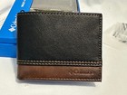 2 In 1 - Columbia Men Genuine Coated Leather Billfold Wallet   Card Case   New