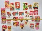 Vintage Valentine Card   Envelope Lot Set Kid s Children s Animals Kitten Puppy