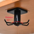 2pcs Under Cabinet Utensil Holder 360   Rotatable Kitchen Hook Organizer Rack Usa