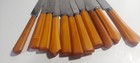 Vintage Butterscotch Bakelite Handle Dinner Knives - Set Of 11