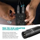 Movo F-xlr-pro 3 5mm Female Mic To 3-pin Xlr Male Adapter With Phantom Converter
