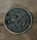 1800   s Love Token Cjy C J Y Engraved  Silver Coin Us Seated Liberty Quarter