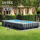 Intex 32  X 16  X 52  Ultra Xtr Rectangular Above Ground Pool  Gray  open Box 