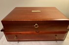Wm A rogers Silverplate  33 Pieces With Naken s Silverware Cloth Storage Chest