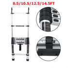 8 5 10 5 12 5 14 5 Ft Telescoping Ladder Aluminum W  Non-slip Feet   Stable Hook